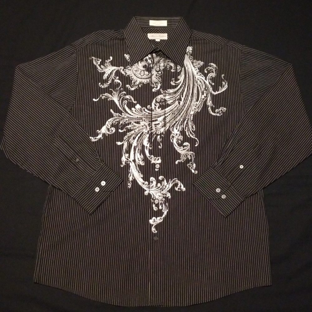 Eighty Eight mens long sleeve casual shirt large